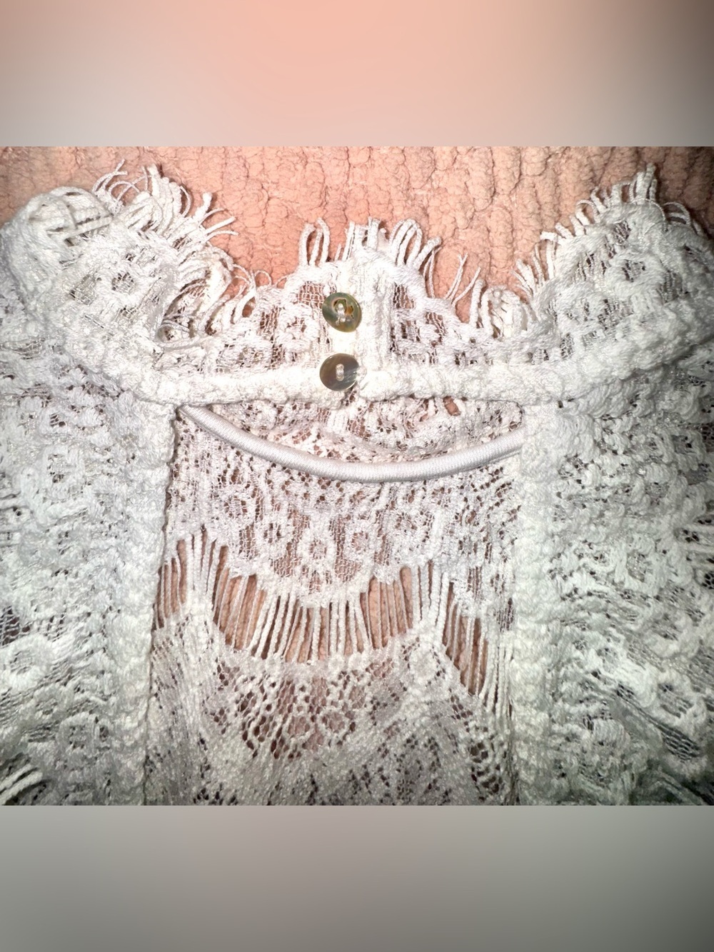 Free People Intimately Daydream Lace Mini Dress White XS NWT Open Back - Picture 13 of 15